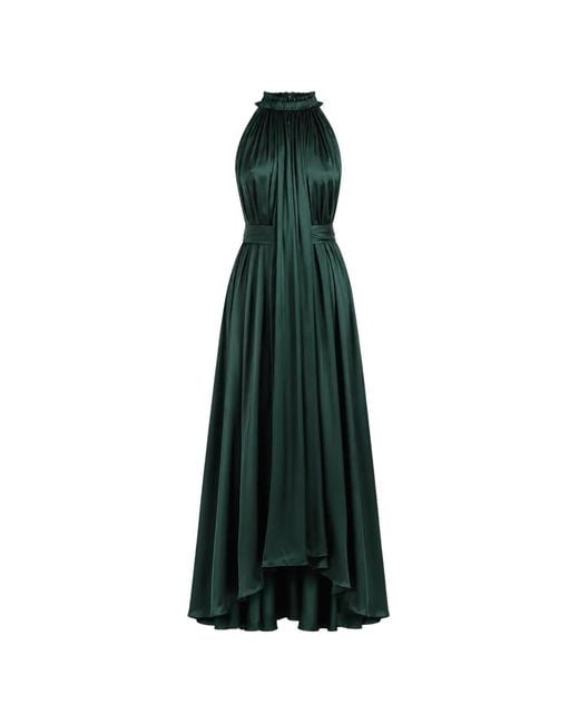 Sa Su Phi Green Frida Maxi Pleated Dress