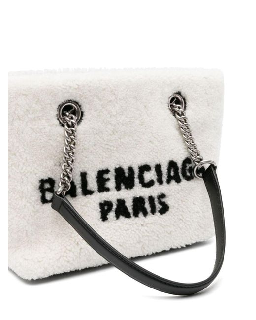 Balenciaga Natural Duty Free Shearling Tote Bag