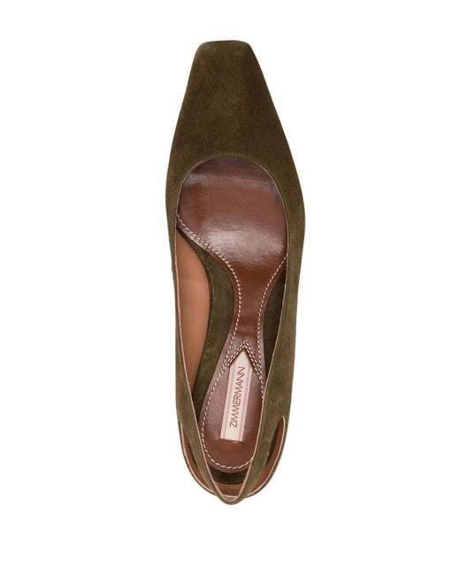 Zimmermann Brown Crescent 50Mm Slingback Pumps