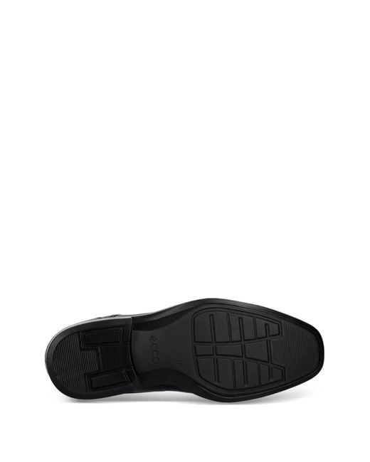 Ecco Black Metropole Milan Derby Shoes for men