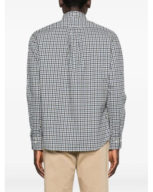 Gant Gray Twill Gingham Shirt for men