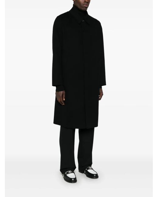Lardini Black Wool Coat for men