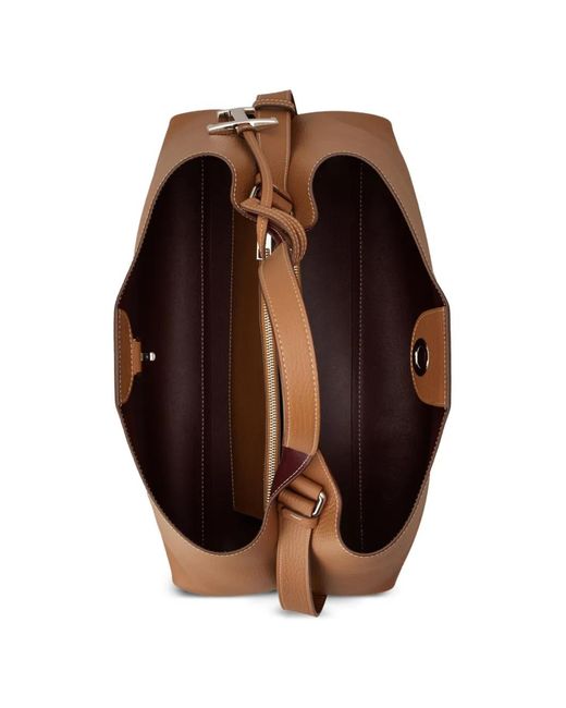 Tod's Brown Logo-Detail Shoulder Bag
