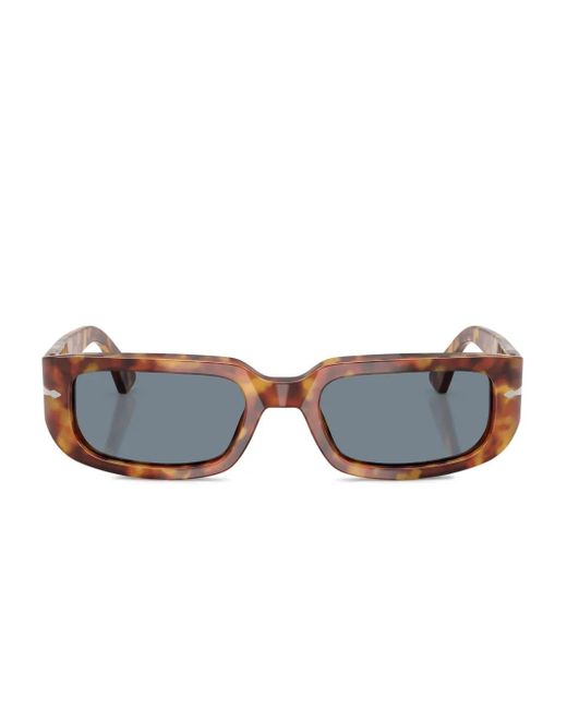 Persol Blue Tortoiseshell Rectangle Sunglasses