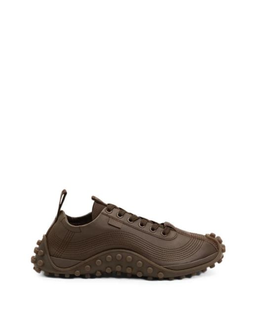 AMI Brown Cow Leather Mirage Sneakers