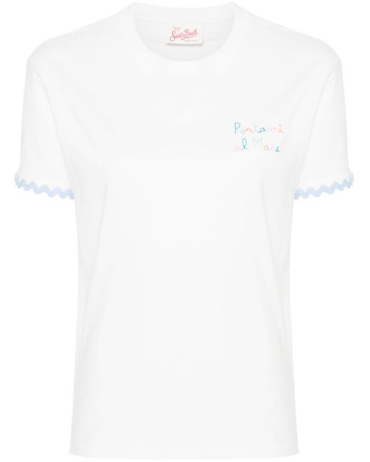 Mc2 Saint Barth White Emilie Cotton T-shirt
