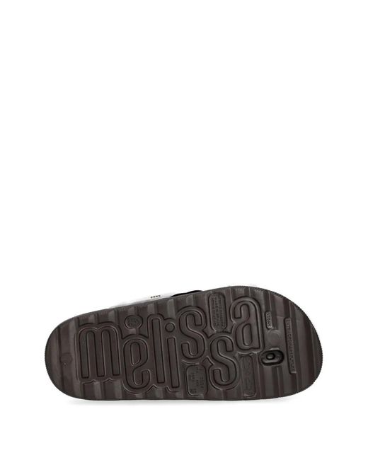 Melissa White Leopard-Print Crossover Sandals