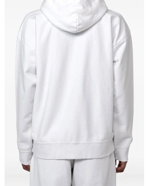 in・stru(men-tal) White French-Terry Hoodie for men