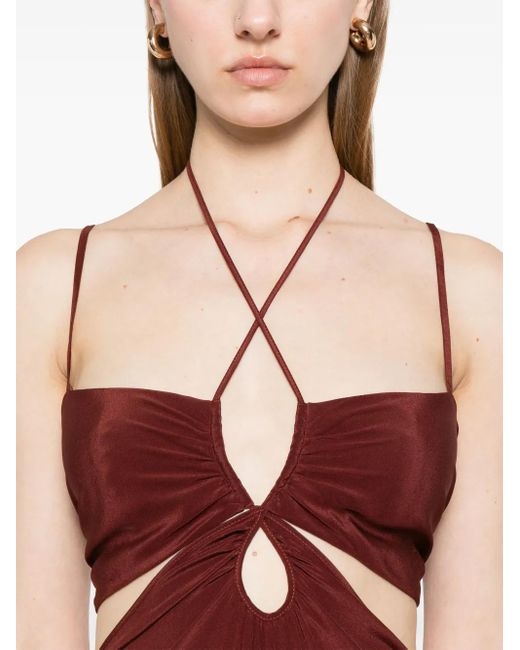 Johanna Ortiz Red Andalusian Rhythms Maxi Dress