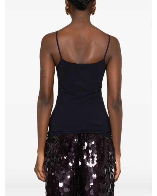 Jil Sander Black V-Neck Spaghetti-Strap Top