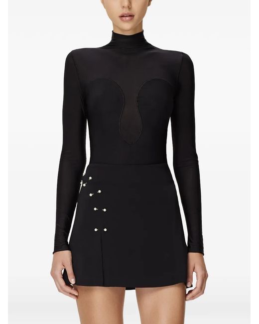Mia Peculiar Black Turtleneck Top