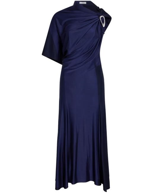 Robe Mi-Longue À Design Drapé Rabanne en coloris Blue
