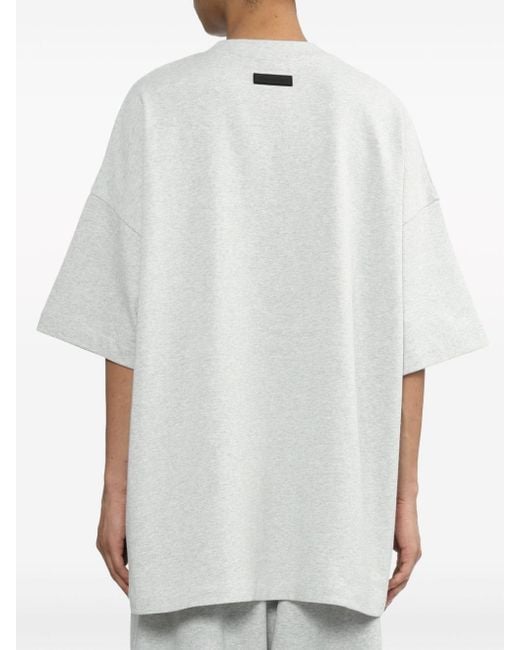 Fear Of God White Logo-print Cotton T-shirt for men