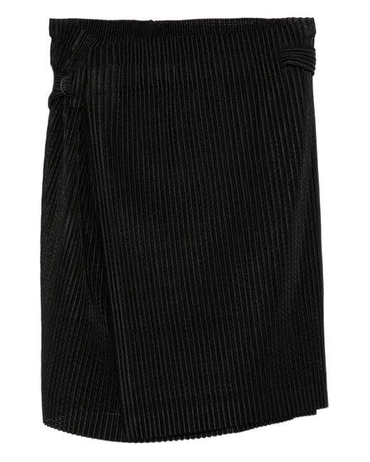 Homme Plissé Issey Miyake Black Pleated Skirt for men