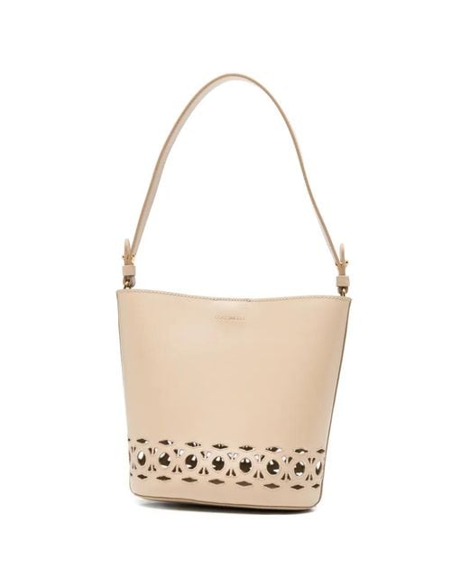 Coccinelle White Cut-Out-Detail Tote Bag