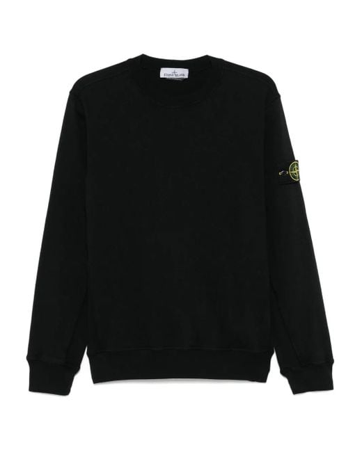 メンズ Stone Island コンパスバッジ スウェットシャツ Black