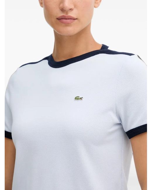Lacoste Blue T-Shirt À Patch Logo