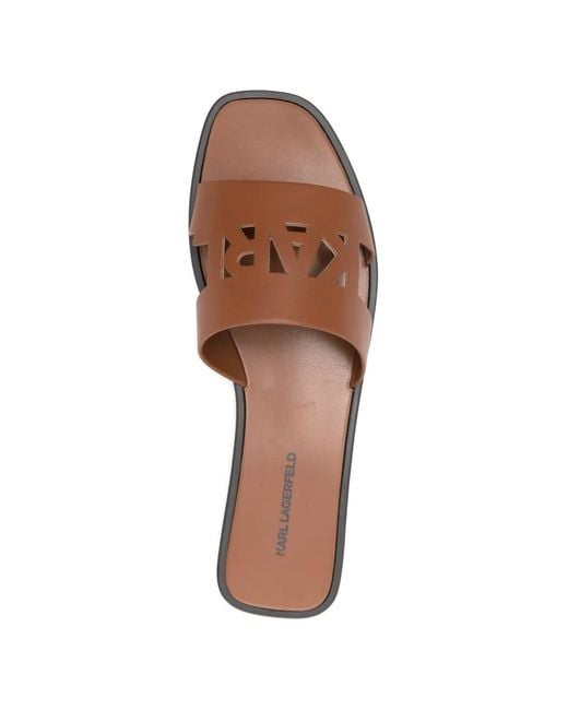 Karl Lagerfeld Pink Skoot Iii Flat Sandals