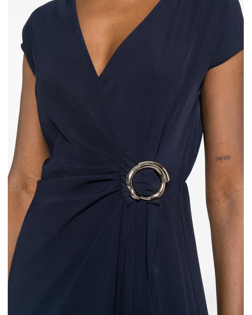 Liu Jo Blue Short Dress With Bejewelled Detailing