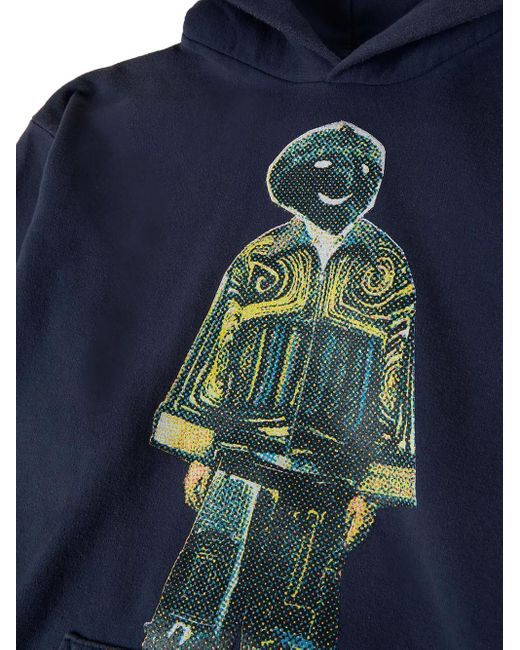 DRx FARMAxY FOR LN-CC Blue Graphic-Print Hoodie