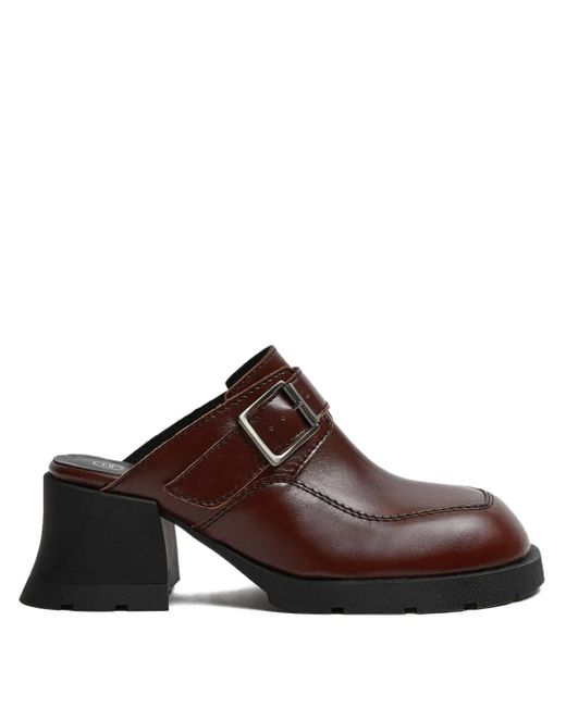 Miista Brown Alanys Buckled Mules