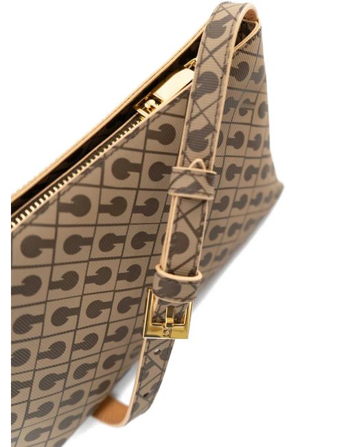 Gherardini Brown Medium Half Moon Leather Shoulder Bag