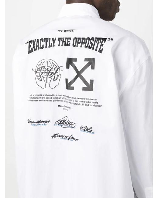 Off-White c/o Virgil Abloh White Exactly The Opposite Oversized Shirt for men