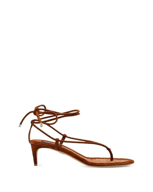 DSquared² Brown Wraparound-Thong Sandals