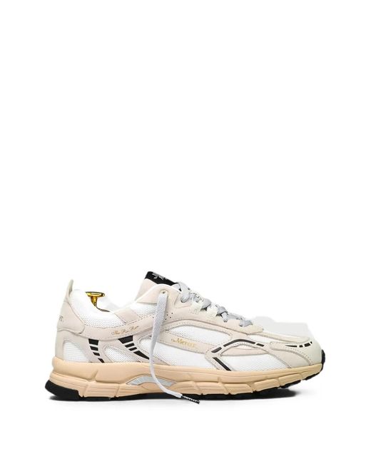 The Mercer Brand White Panelled Mesh Sneakers