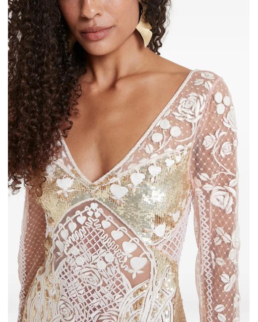 Temperley London White Gigi Embroidered Maxi Dress
