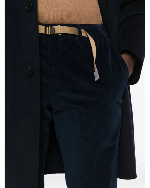 Pantalon En Velours À Taille Ceinturée White Sand pour homme en coloris Blue