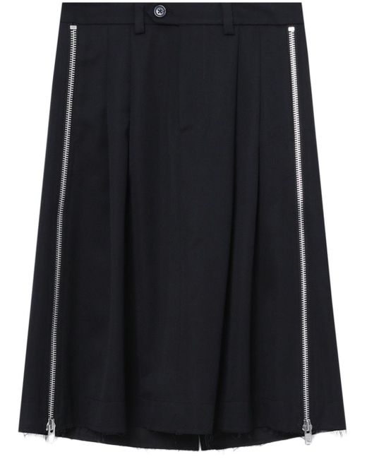 VAQUERA Black Zipped Midi Skirt