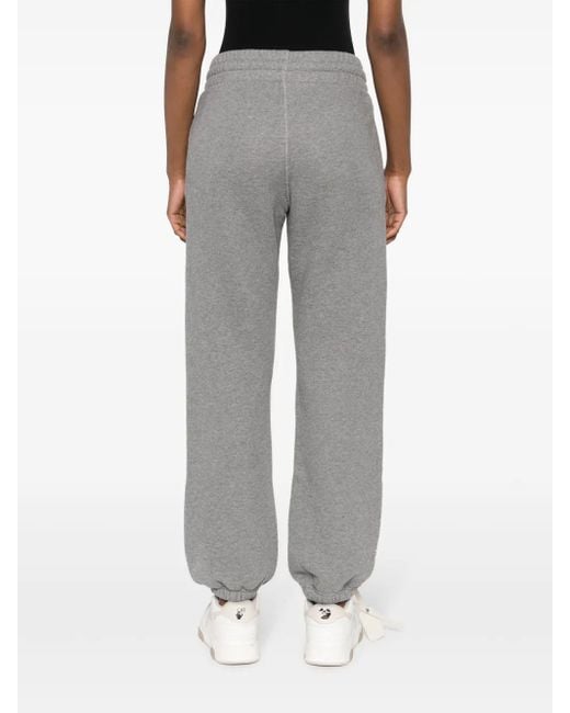 Off-White c/o Virgil Abloh Gray Off- Logo-Embroidered Track Pants