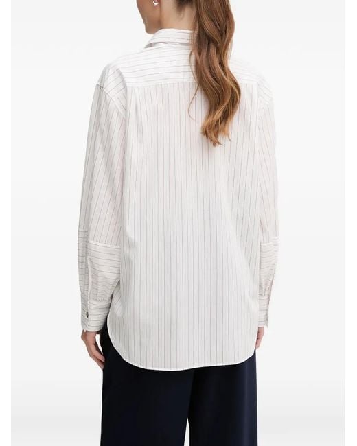 Gant White Striped Buttoned Shirt