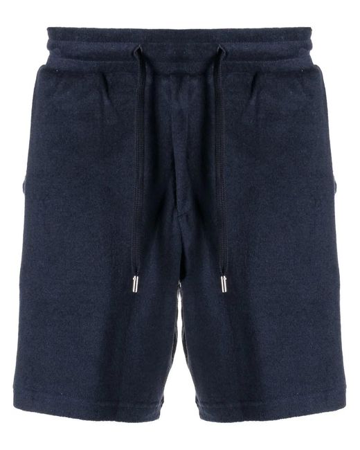 Frescobol Carioca Blue Augusto Terry Track Shorts for men