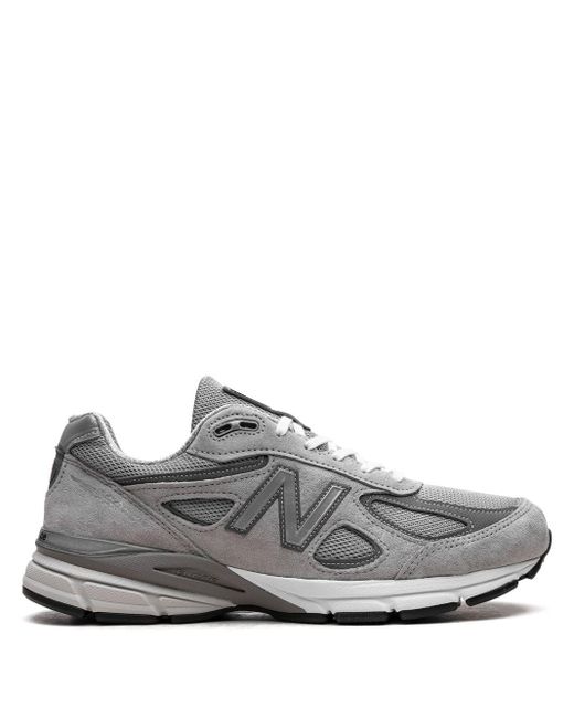 New Balance Made In Usa 990v4 Sneakers Met Vlakken in het Gray