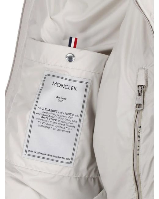 Moncler White Tahrir Quilted Hooded Jacket for men