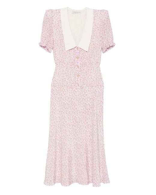 Alessandra Rich フローラル ドレス Pink