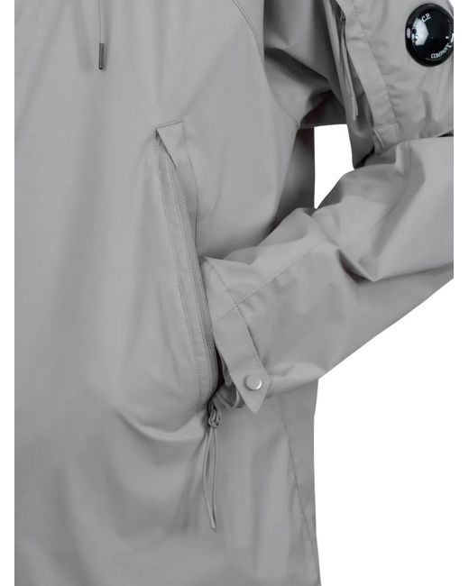 C P Company Gray Pro-Tek Hooded Lens Jacket for men