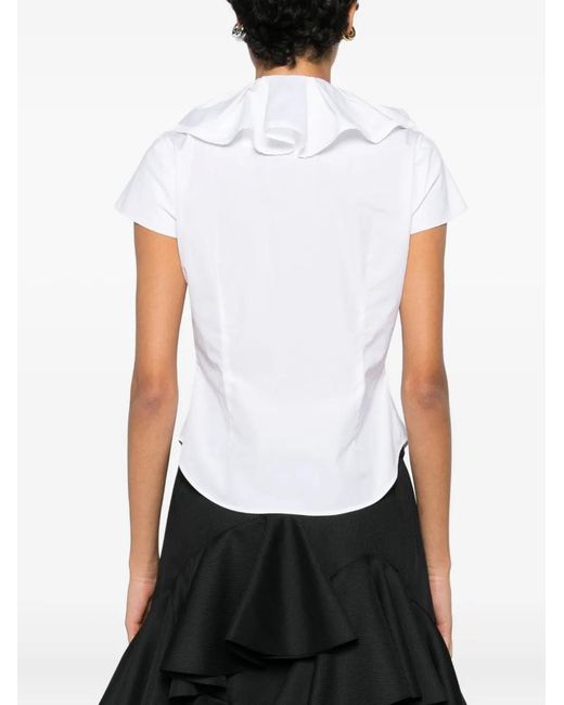 Viktor & Rolf Jabot Blouse in het White