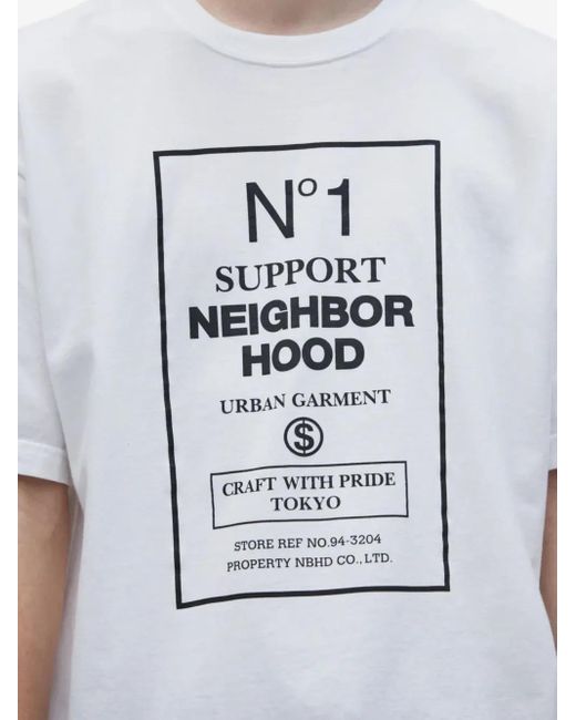 Neighborhood T-Shirt Met Grafische Print in het White voor heren
