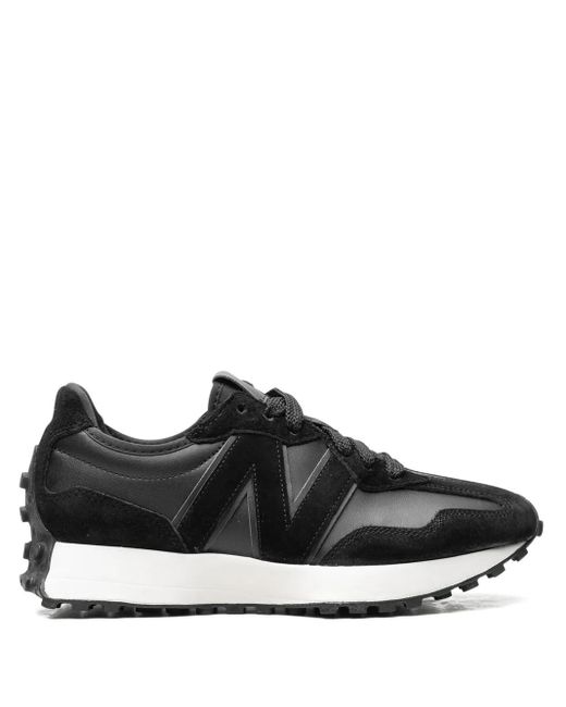 New Balance Black 327 Leather Sneakers
