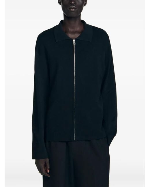 Sandro Cardigan mit Reißverschluss in Black für Herren