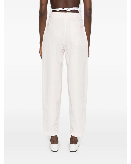 Casey Casey White Mili Hiroshi Belt-Loops Trousers