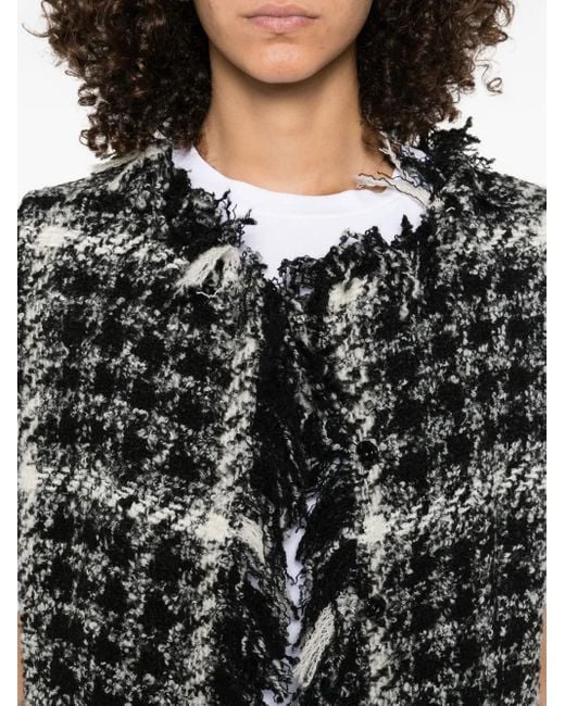 Cappotto Con Frange di Charlott in Black