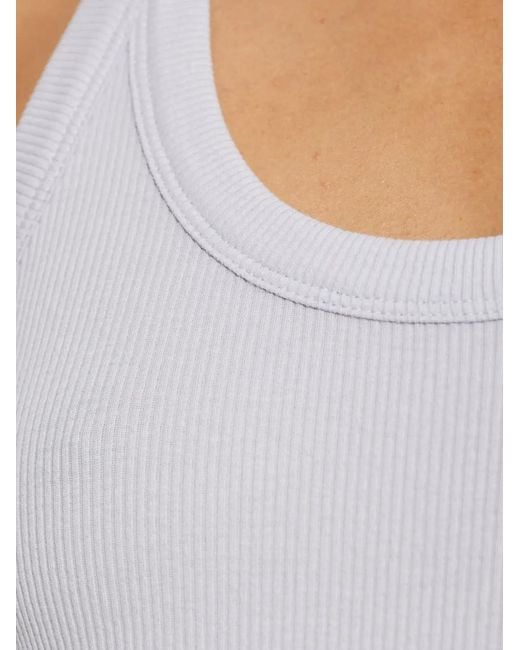 Rag & Bone White Ribbed-Knit Racerback Tank Top