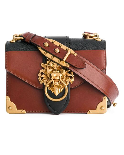 prada cahier lion bag