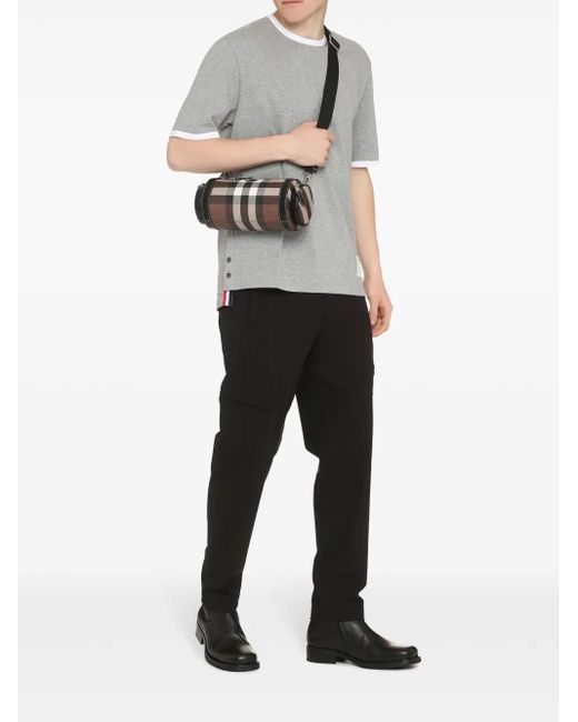 Thom Browne Gray Ringer T-Shirt for men