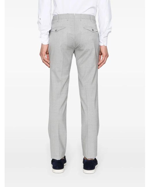 Incotex Gray Mid-Rise Tapered Trousers for men