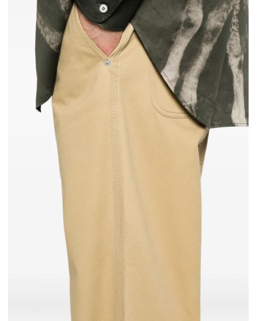 Moschino White Logo-Patch Pocket Trousers for men